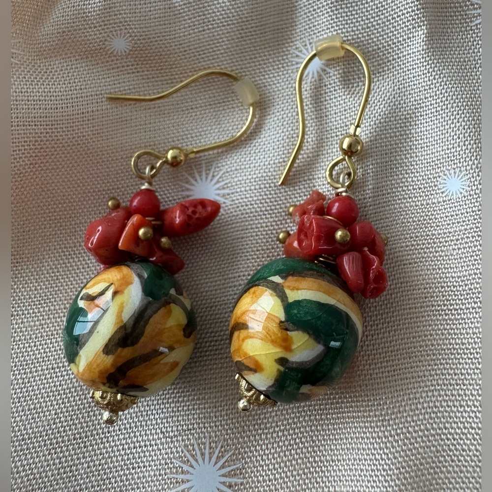 GAS Bijoux Enamel painted earrings - Picture 2 of 3